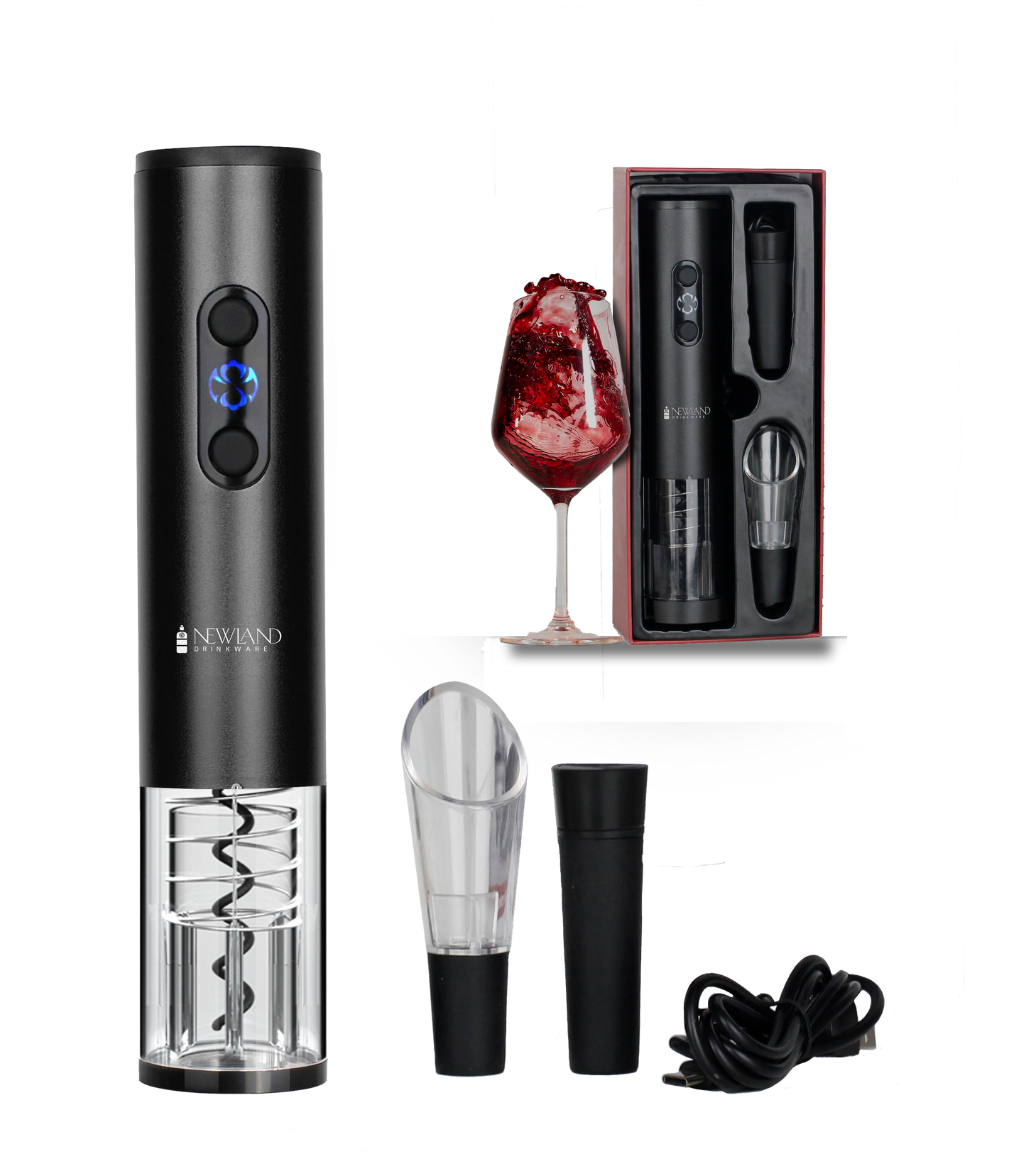 Rechargeable Electric Wine Bottle Opener Gift Box Set