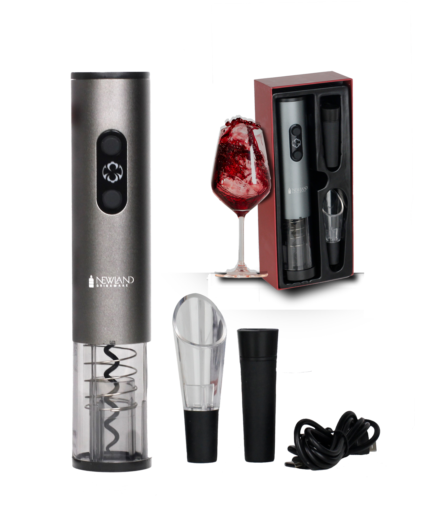 Rechargeable Electric Wine Bottle Opener Gift Box Set